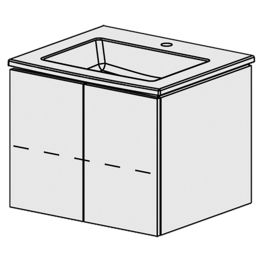 Combinaison de meuble Glano Ceram Cube
61 x 49.2 x 51.5 cm
avec lavabo en céramique
1 lave-mains au milieu avec trop-plein
armoire de tablette 2&nbsp;portes