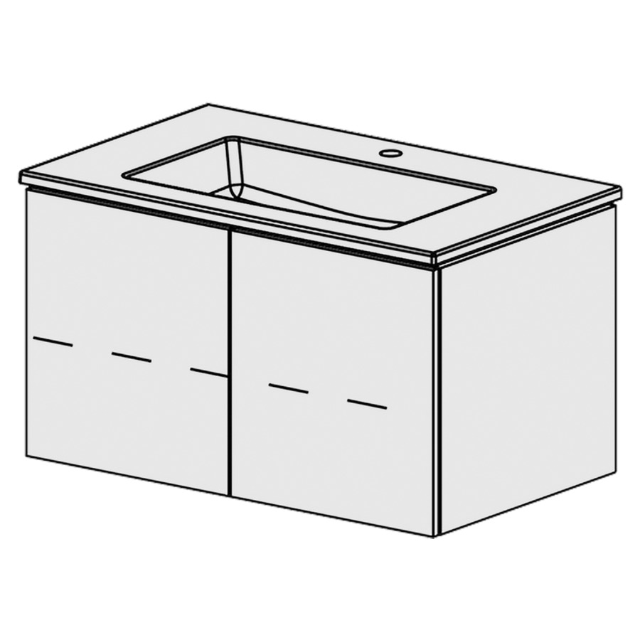 Combinaison de meuble Glano Ceram Cube
86 x 49.2 x 51.5 cm
avec lavabo en céramique
1 lave-mains au milieu avec trop-plein
armoire de tablette 2&nbsp;portes