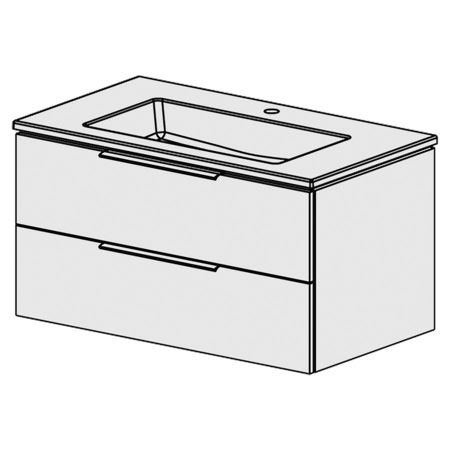 Combinaison de meuble Glano Ceram Cube
91 x 49.2 x 51.5 cm
avec lavabo en céramique
1 lave-mains au milieu avec trop-plein
élément de tiroir 2&nbsp;tiroirs
tiroirs avec Blumotion