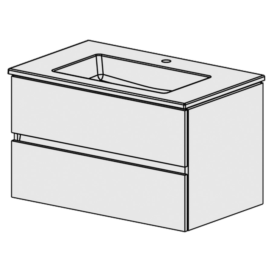 Combinaison de meuble Glano Ceram Cube
86 x 52.2 x 51.5 cm
avec lavabo en céramique
1 lave-mains au milieu avec trop-plein
élément de tiroir 2&nbsp;tiroirs
tiroirs avec Blumotion