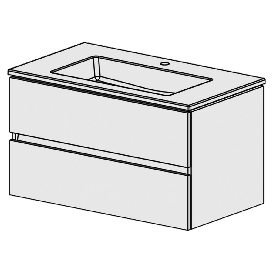 Combinaison de meuble Glano Ceram Cube
91 x 52.2 x 51.5 cm
avec lavabo en céramique
1 lave-mains au milieu avec trop-plein
élément de tiroir 2&nbsp;tiroirs
tiroirs avec Blumotion