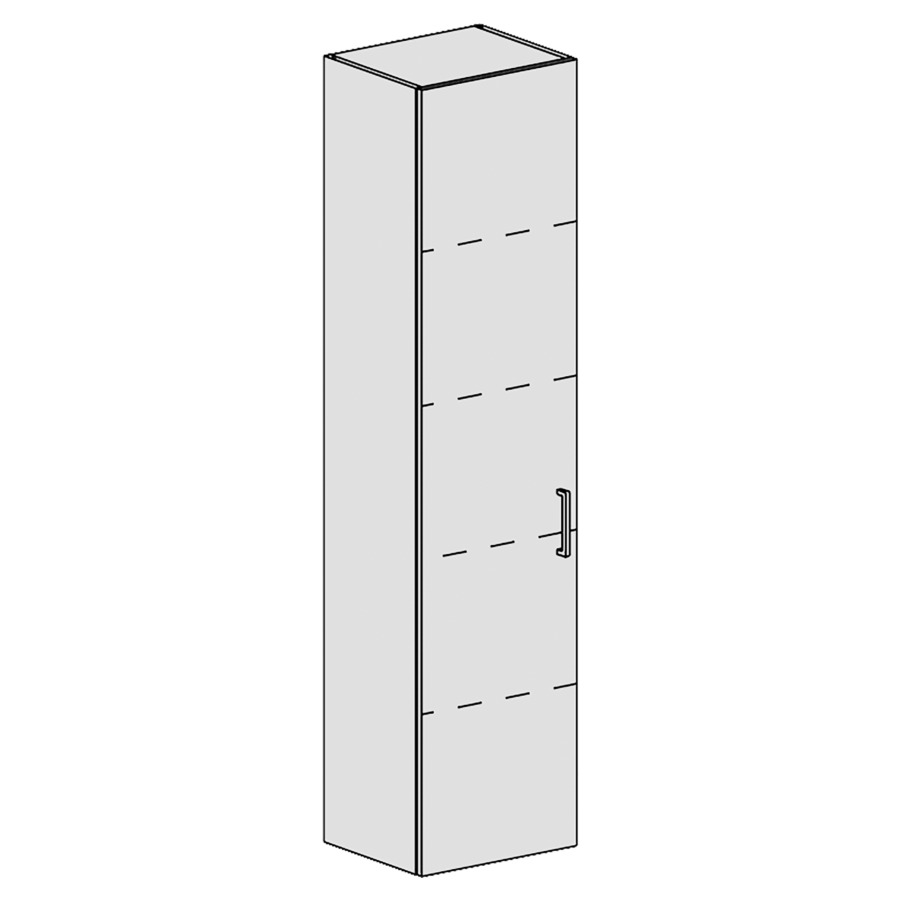Armoire haute Spacio 
40 x 168 x 33.2 cm
armoire de tablette 1&nbsp;porte
porte charnière à gauche
4&nbsp;tablettes réglable
porte avec Blumotion