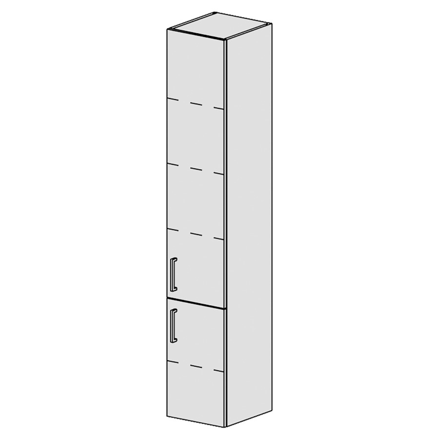 Armoire haute Spacio 
30 x 168 x 33.2 cm
armoire de tablette 2&nbsp;portes
portes charnière à droite
4&nbsp;tablettes réglable
portes avec Blumotion