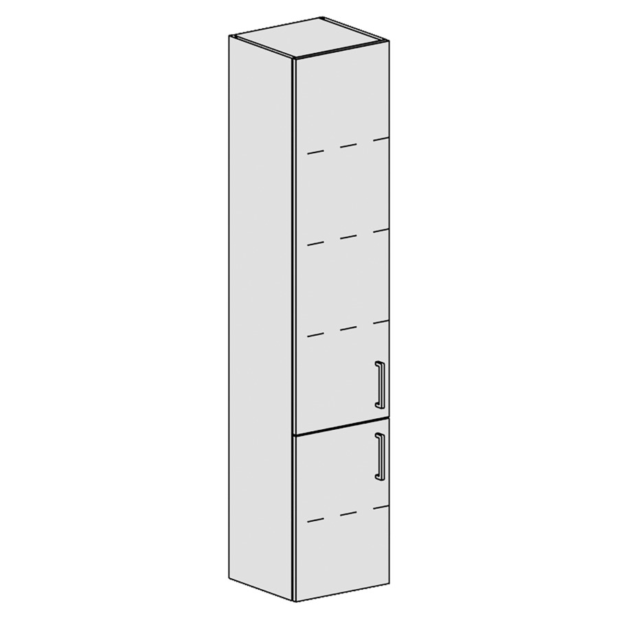 Armoire haute Spacio 
35 x 168 x 33.2 cm
armoire de tablette 2&nbsp;portes
portes charnière à gauche
4&nbsp;tablettes réglable
portes avec Blumotion