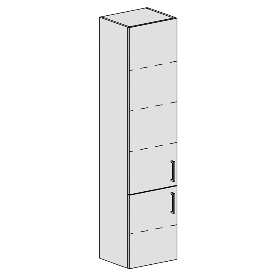 Armoire haute Spacio 
40 x 168 x 33.2 cm
armoire de tablette 2&nbsp;portes
portes charnière à gauche
4&nbsp;tablettes réglable
portes avec Blumotion