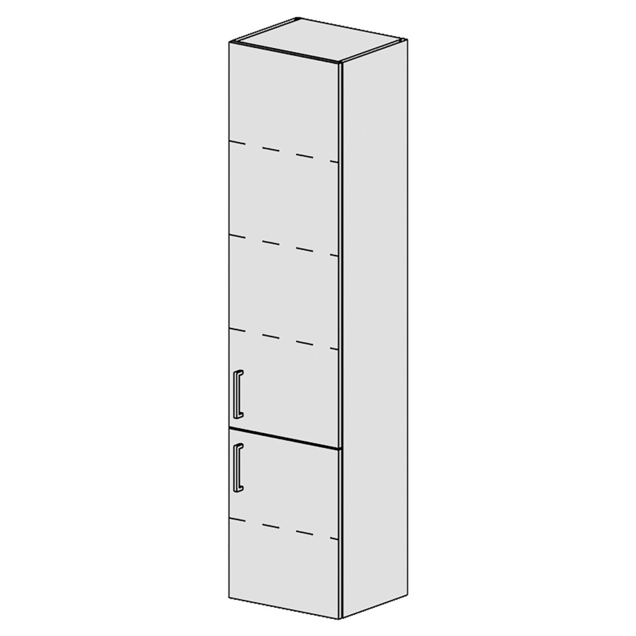 Armoire haute Spacio 
40 x 168 x 33.2 cm
armoire de tablette 2&nbsp;portes
portes charnière à droite
4&nbsp;tablettes réglable
portes avec Blumotion