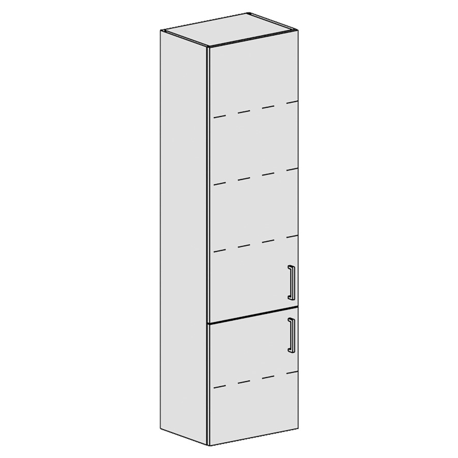Armoire haute Spacio 
45 x 168 x 33.2 cm
armoire de tablette 2&nbsp;portes
portes charnière à gauche
4&nbsp;tablettes réglable
portes avec Blumotion