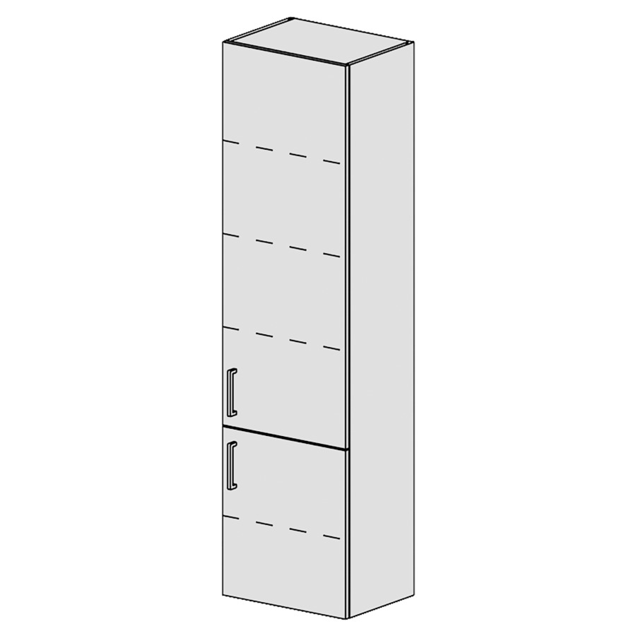 Armoire haute Spacio 
45 x 168 x 33.2 cm
armoire de tablette 2&nbsp;portes
portes charnière à droite
4&nbsp;tablettes réglable
portes avec Blumotion