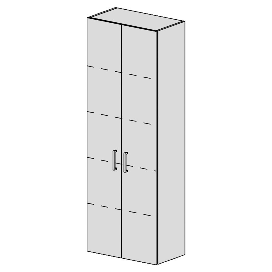 Armoire haute Spacio 
60 x 168 x 33.2 cm
armoire de tablette 2&nbsp;portes
4&nbsp;tablettes réglable
portes avec Blumotion