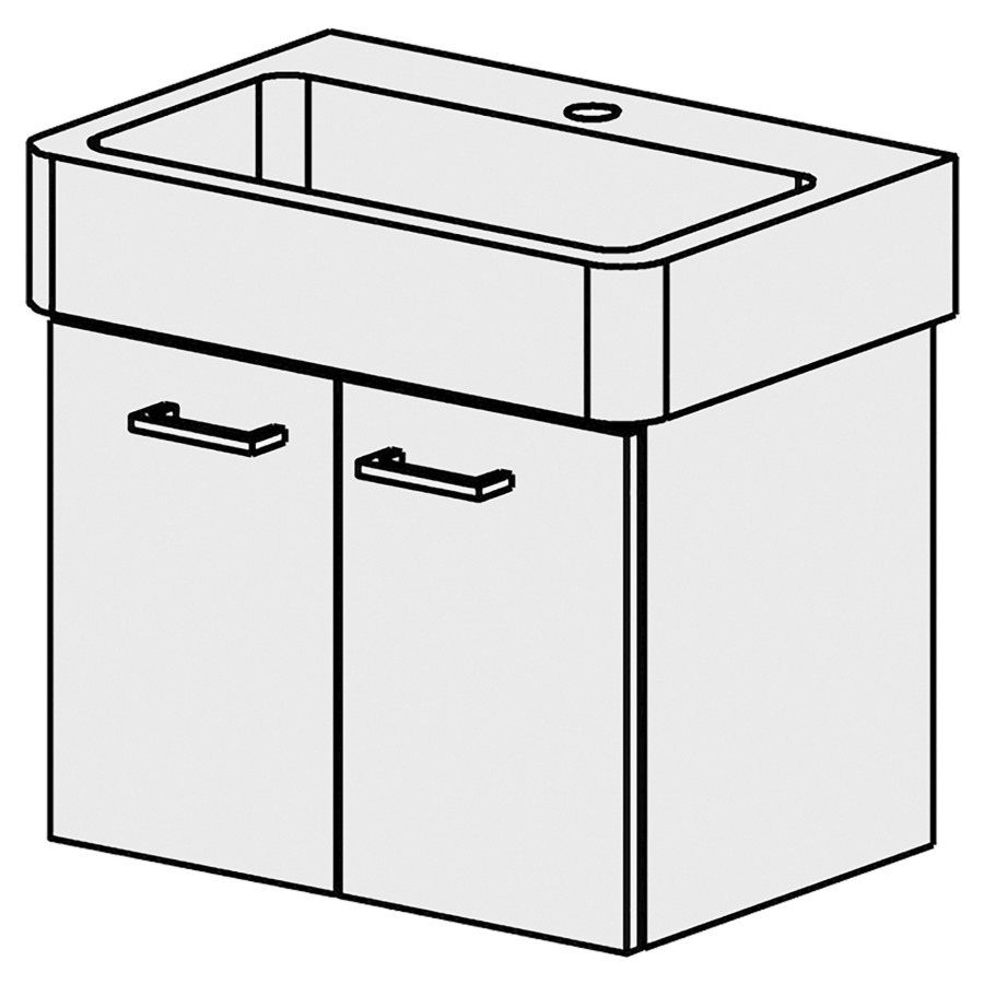 Élément inférieur  Pro Slim 
48 x 39 x 44.8 cm
armoire de tablette 2&nbsp;portes
portes avec Blumotion
