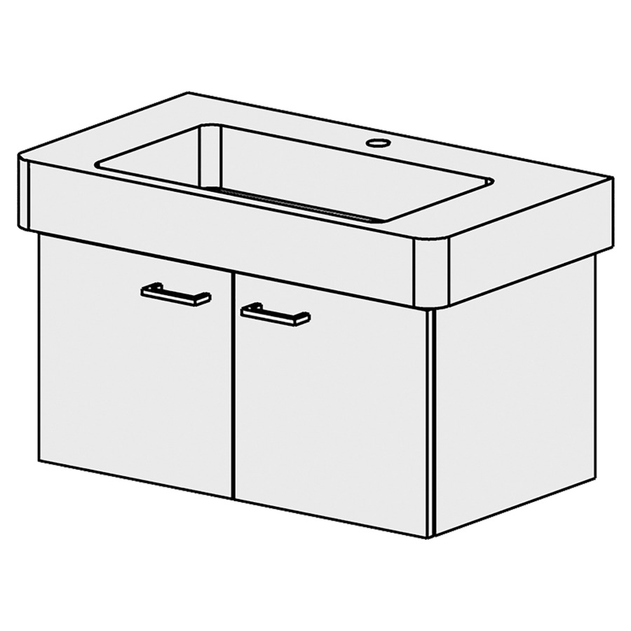 Élément inférieur  Pro Slim
78 x 39 x 44.8 cm
armoire de tablette 2&nbsp;portes
portes avec Blumotion