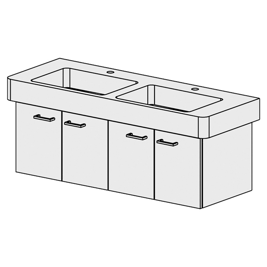 Élément inférieur  Pro Slim
120 x 39 x 44.8 cm
2&nbsp;armoires de tablette 2&nbsp;portes chacune
portes avec Blumotion