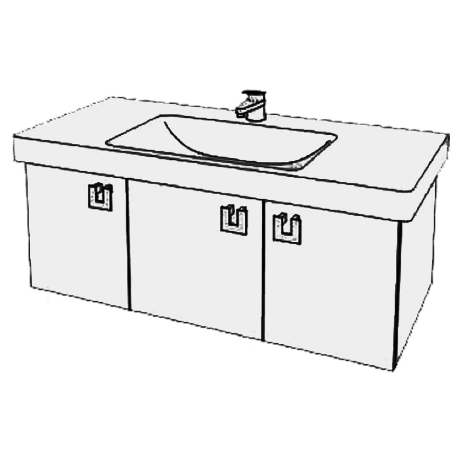 Élément inférieur  Subway 2 Slim
95 x 39 x 44.8 cm
armoire de tablette 3&nbsp;portes
porte gauche charnière à gauche
portes avec Blumotion