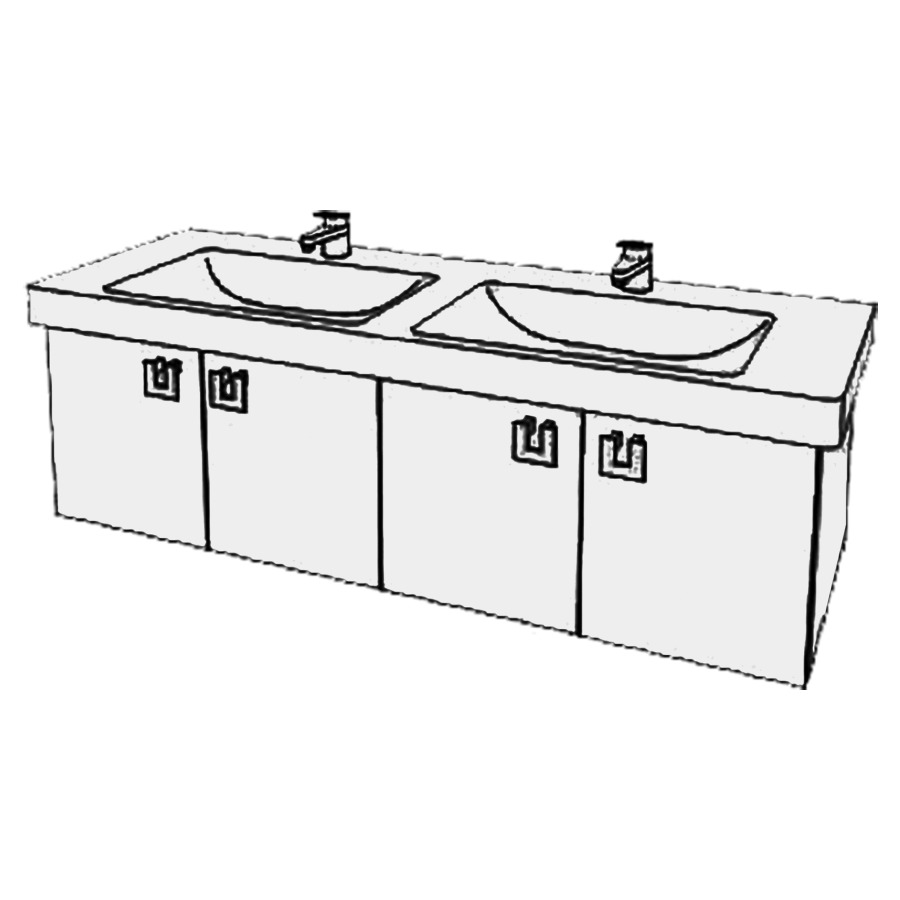 Élément inférieur  Subway 2 Slim
125 x 39 x 44.8 cm
2&nbsp;armoires de tablette 2&nbsp;portes chacune
portes avec Blumotion