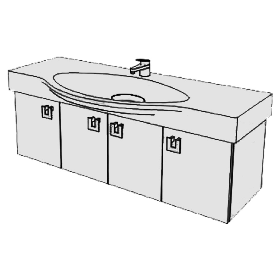 Élément inférieur  Palace Slim
116 x 39 x 35.8 cm
3&nbsp;armoires de tablette 4&nbsp;portes
porte gauche charnière à gauche
au milieu 2 portes
porte droite charnière à droite
portes avec Blumotion