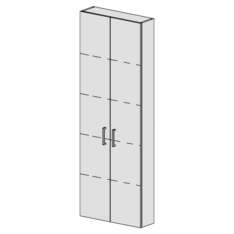 Armoire haute Spacio 
60 x 168 x 17.8 cm
armoire de tablette 2&nbsp;portes
4&nbsp;tablettes réglable
portes avec Blumotion