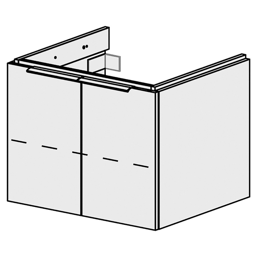 Élément inférieur  Glano Top
60 x 46 x 50.7 cm
armoire de tablette 2&nbsp;portes
1&nbsp;tablette réglable
portes avec Blumotion