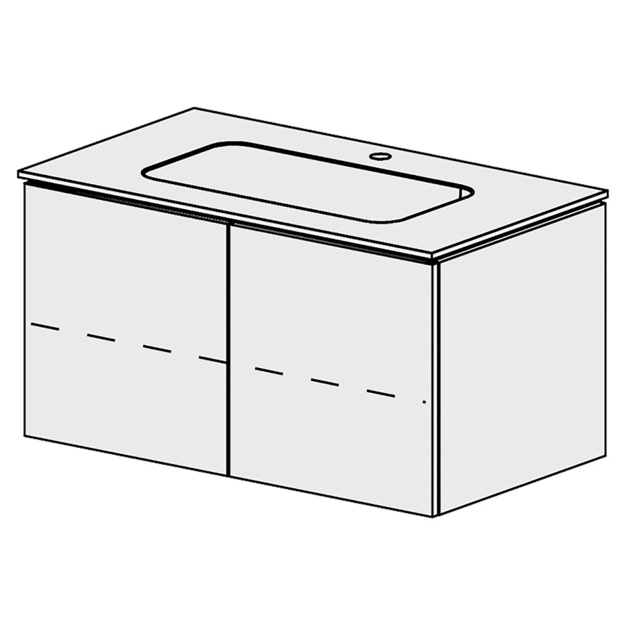 Élément inférieur  Glano Mineral
91 x 57.5 x 51.5 cm
recouvrement Fonte minérale blanc mat
avec lavabo au milieu
armoire de tablette 2&nbsp;portes
1&nbsp;tablette réglable
portes avec Blumotion