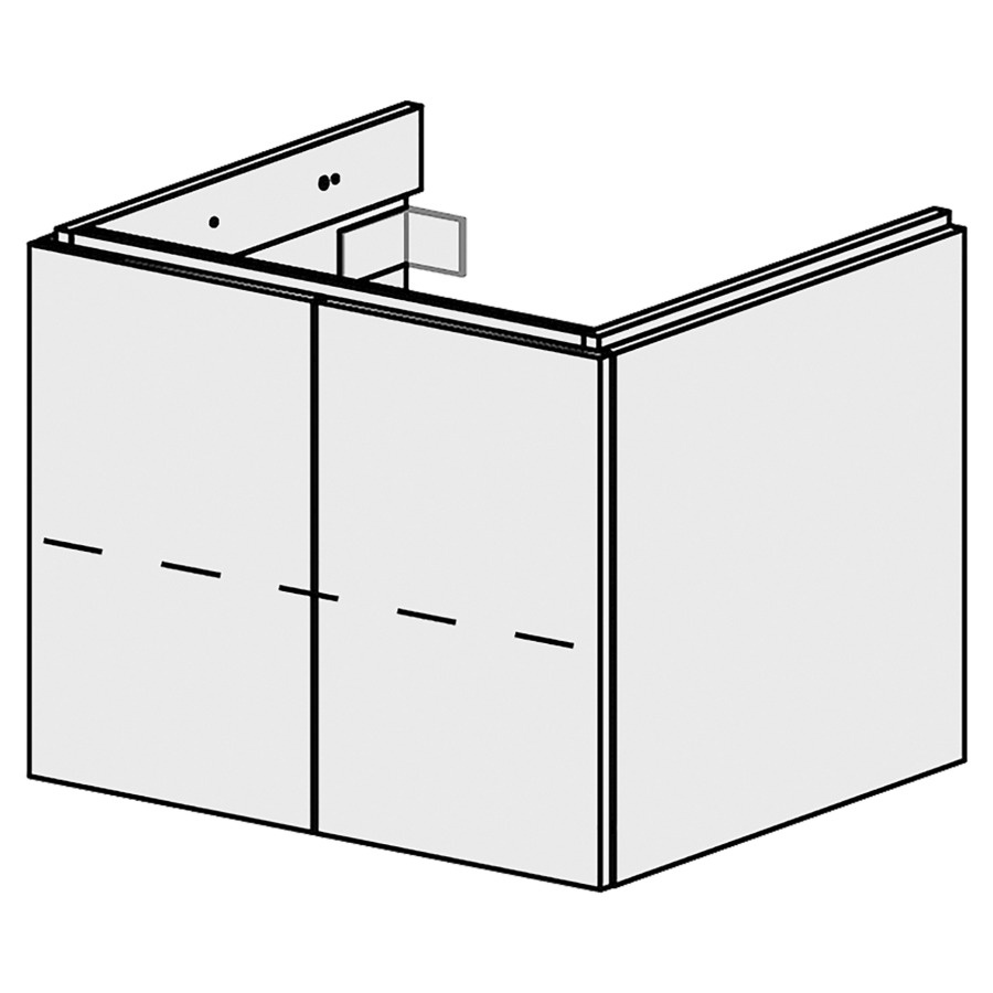 Élément inférieur  Glano Top
60 x 46 x 50.7 cm
armoire de tablette 2&nbsp;portes
1&nbsp;tablette réglable
portes avec Blumotion