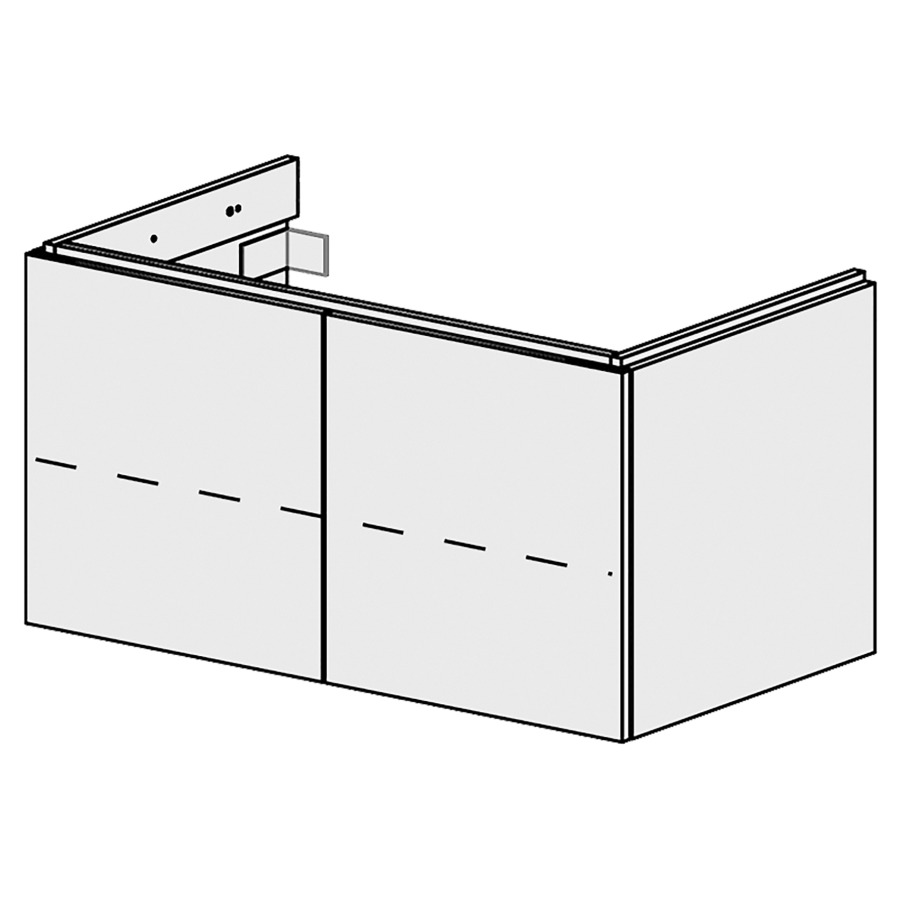 Élément inférieur  Glano Top
90 x 46 x 50.7 cm
armoire de tablette 2&nbsp;portes
1&nbsp;tablette réglable
portes avec Blumotion