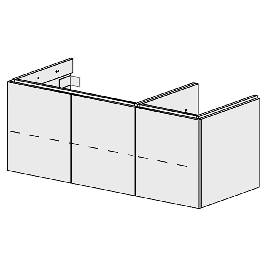 Élément inférieur  Glano Top
120 x 46 x 50.7 cm
2&nbsp;armoires de tablette 3&nbsp;portes
porte droite charnière à droite
1&nbsp;tablette chacune réglable
portes avec Blumotion