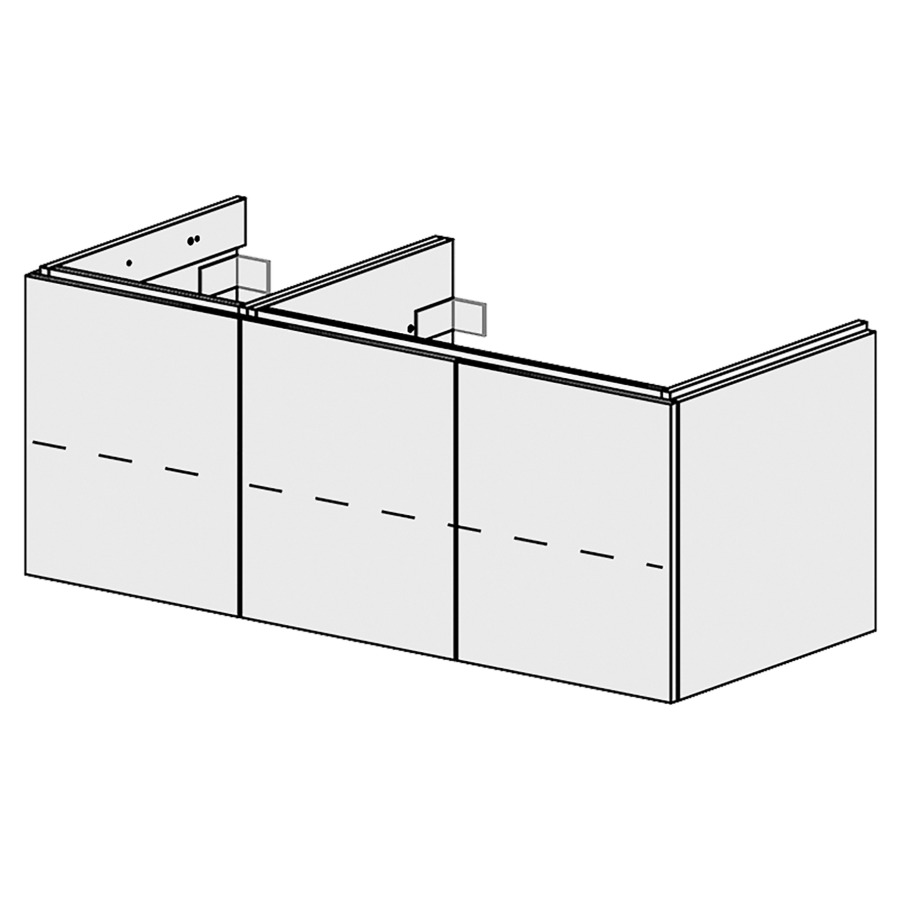 Élément inférieur  Glano Top
120 x 46 x 50.7 cm
2&nbsp;armoires de tablette 3&nbsp;portes
porte gauche charnière à gauche
1&nbsp;tablette chacune réglable
portes avec Blumotion
