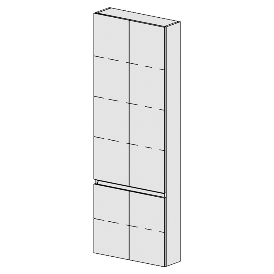 Armoire haute Spacio 
60 x 168 x 17.8 cm
armoire de tablette 4&nbsp;portes
4&nbsp;tablettes réglable
portes avec Blumotion