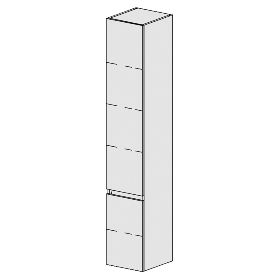 Armoire haute Spacio 
30 x 168 x 33.2 cm
armoire de tablette 2&nbsp;portes
portes charnière à droite
4&nbsp;tablettes réglable
portes avec Blumotion