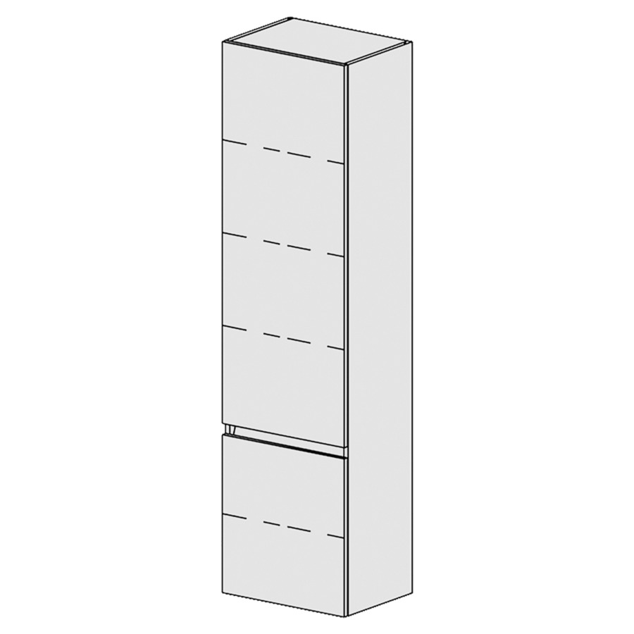 Armoire haute Spacio 
45 x 168 x 33.2 cm
armoire de tablette 2&nbsp;portes
portes charnière à droite
4&nbsp;tablettes réglable
portes avec Blumotion