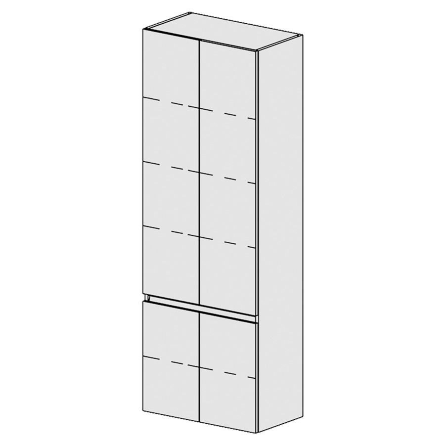 Armoire haute Spacio 
60 x 168 x 33.2 cm
armoire de tablette 4&nbsp;portes
4&nbsp;tablettes réglable
portes avec Blumotion