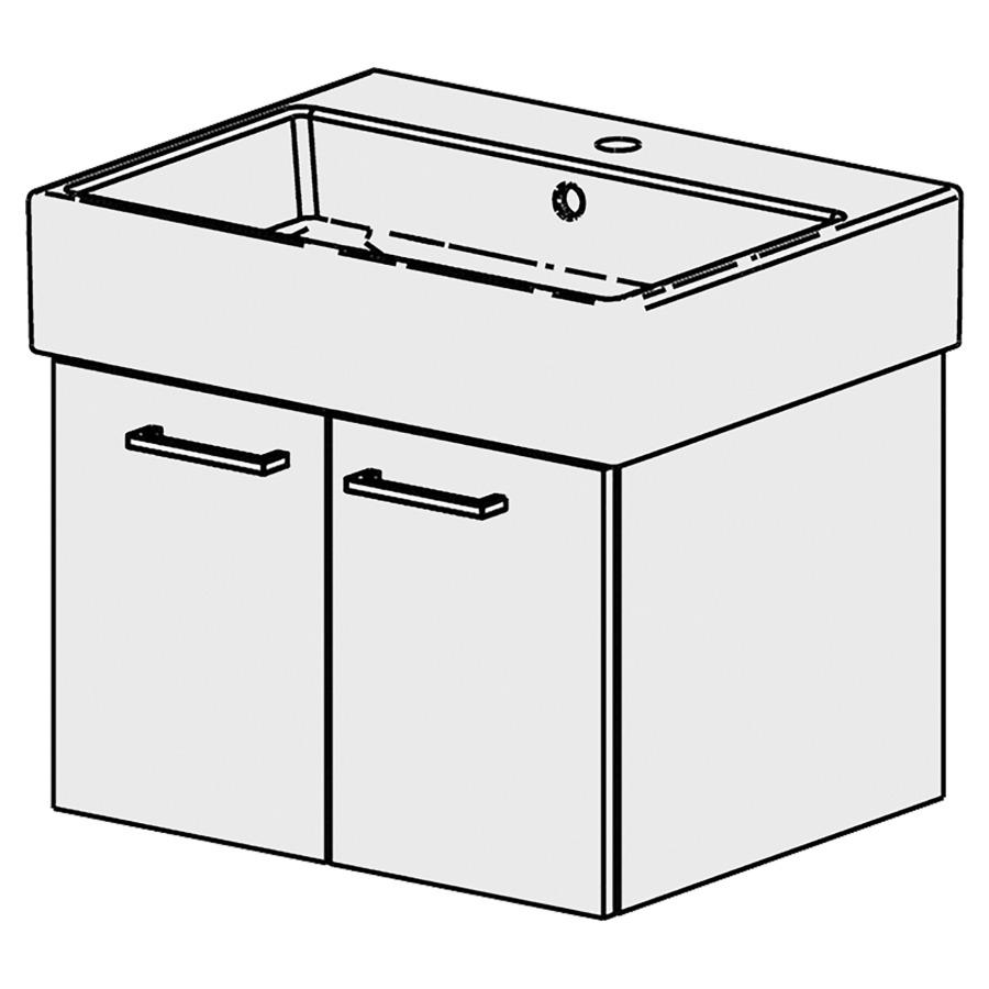 Élément inférieur  Vero Air Slim
56 x 39 x 45.8 cm
armoire de tablette 2&nbsp;portes
portes avec Blumotion