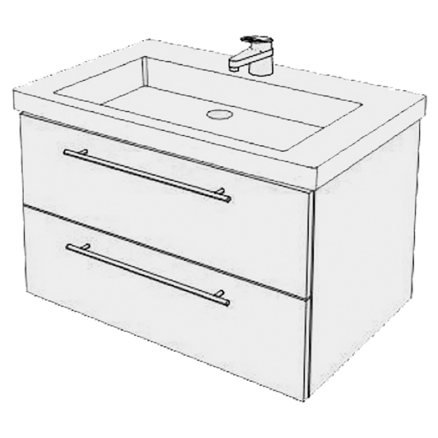 Élément inférieur  2ND FLOOR Comfort
67.5 x 46 x 44.8 cm
élément de tiroir 2&nbsp;tiroirs
tiroirs avec Blumotion
pour siphon à encombrement réduit 
et manchon à emboîter 32 mm