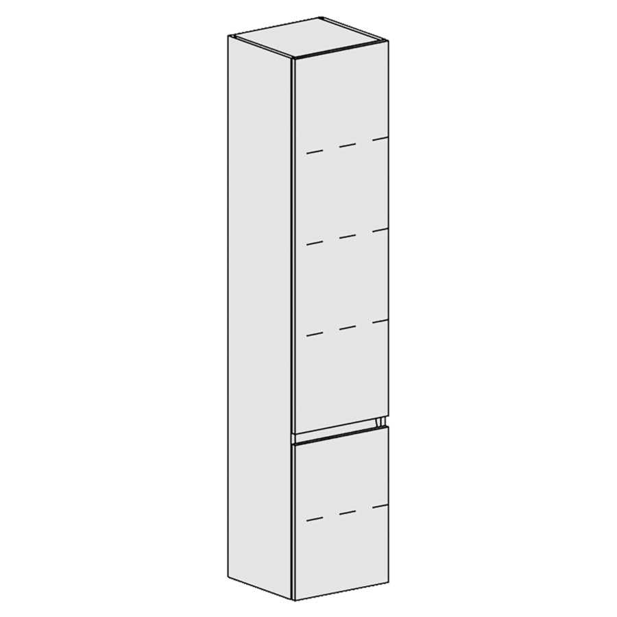 Armoire haute Spacio 
35 x 168 x 33.2 cm
armoire de tablette 2&nbsp;portes
portes charnière à gauche
4&nbsp;tablettes réglable
portes avec Blumotion