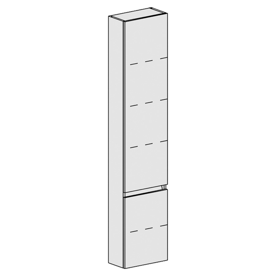 Armoire haute Spacio 
35 x 168 x 17.8 cm
armoire de tablette 2&nbsp;portes
portes charnière à gauche
4&nbsp;tablettes réglable
portes avec Blumotion