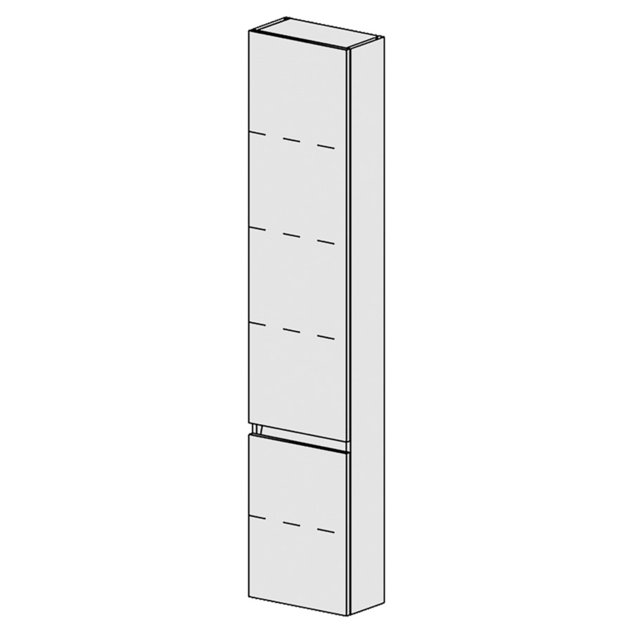Armoire haute Spacio 
35 x 168 x 17.8 cm
armoire de tablette 2&nbsp;portes
portes charnière à droite
4&nbsp;tablettes réglable
portes avec Blumotion