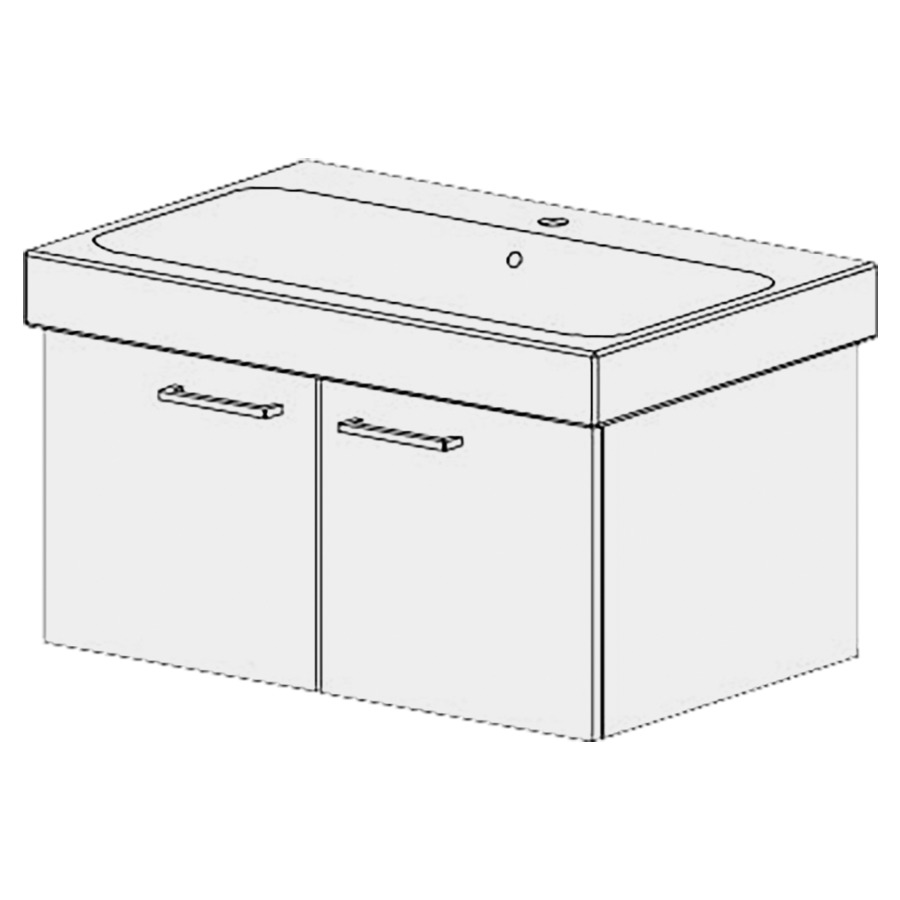 Élément inférieur  Icon Slim
53 x 39 x 45.8 cm
armoire de tablette 2&nbsp;portes
portes avec Blumotion