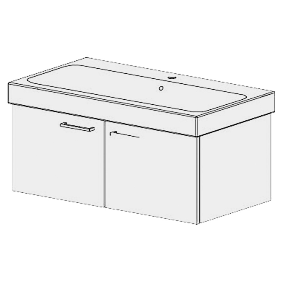 Élément inférieur  Icon Slim
86 x 39 x 45.8 cm
armoire de tablette 2&nbsp;portes
portes avec Blumotion