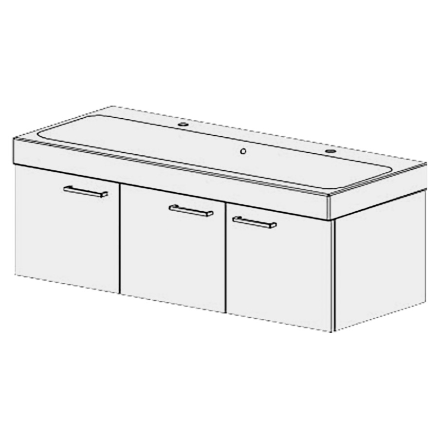 Élément inférieur  Icon Slim
116 x 39 x 45.8 cm
2&nbsp;armoires de tablette 3&nbsp;portes
porte gauche charnière à gauche
portes avec Blumotion