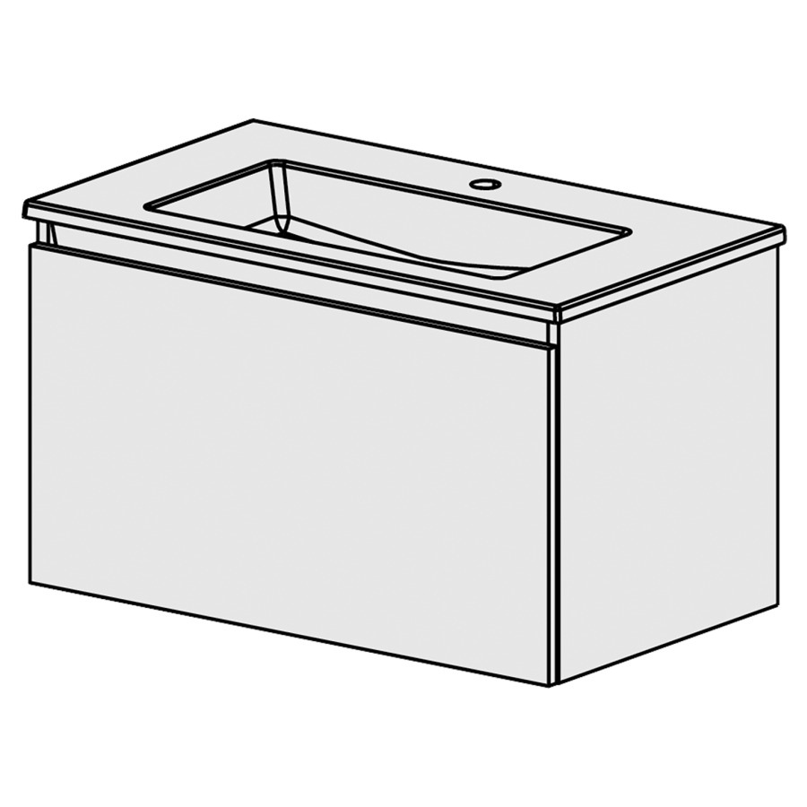 Meuble PROmo-S Framo 81cm NEW
L: 81, H: 46, P: 46 cm
avec table en céramique
1 lavabo, 1 tiroir,
avec liste décor,
faces/côtés visibles selon
palette couleur restreinte
PROmo-S(liste de prix)