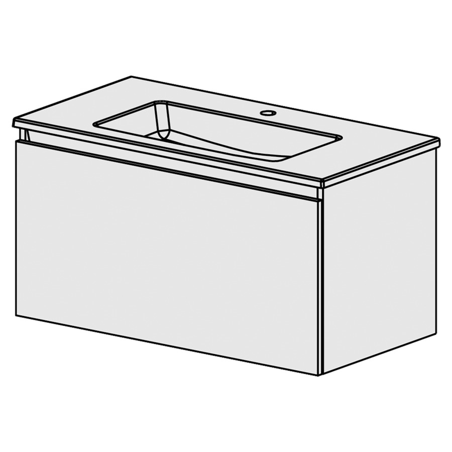 Meuble PROmo-S Framo 91cm NEW
L: 91, H: 46, P: 46 cm
avec table en céramique
1 lavabo, 1 tiroir,
avec liste décor,
faces/côtés visibles selon
palette couleur restreinte
PROmo-S(liste de prix)