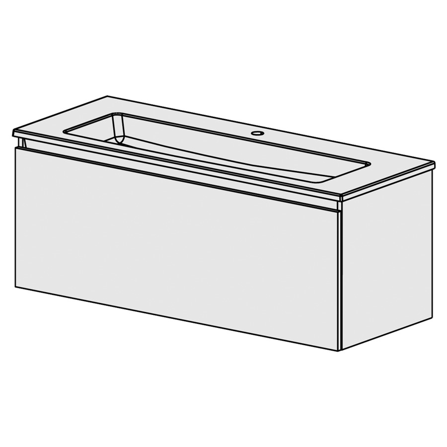 Meuble PROmo-S Framo 121cm NEW
L: 121, H: 46, P: 46 cm
avec table en céramique
1 lavabo au milieu, 1 tiroir,
avec liste décor,
faces/côtés visibles selon
palette couleur restreinte
PROmo-S(liste de prix)