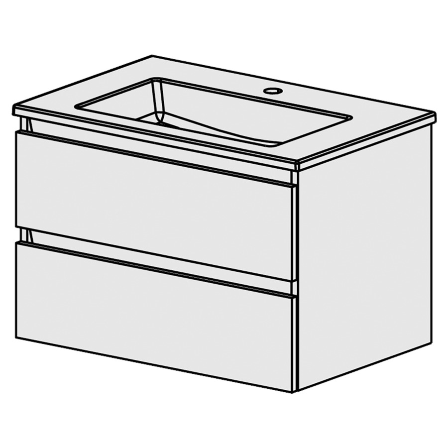 Meuble PROmo-S Framo 71cm NEW
L: 71, H: 46, P: 46 cm
avec table en céramique
1 lavabo, 2 tiroirs,
avec liste décor,
faces/côtés visibles selon
palette couleur restreinte
PROmo-S(liste de prix)
