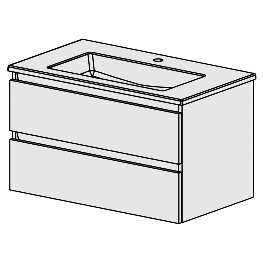 Meuble PROmo-S Framo 81cm NEW
L: 81, H: 46, P: 46 cm
avec table en céramique
1 lavabo, 2 tiroirs,
avec liste décor,
faces/côtés visibles selon
palette couleur restreinte
PROmo-S(liste de prix)