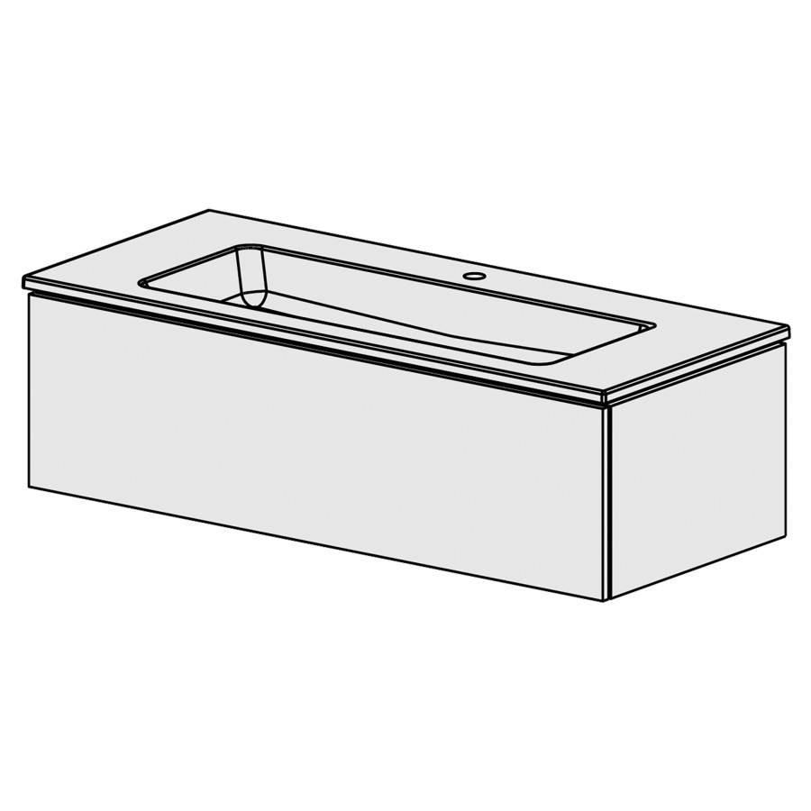Meuble Stilo Ceram Cube 121
L: 121 / H:36.5 / P:51.5 cm
table en céramique
avec trop-plein
avec 1 lavabo au milieu
1 tiroir
faces/côtés selon palette
prise en main