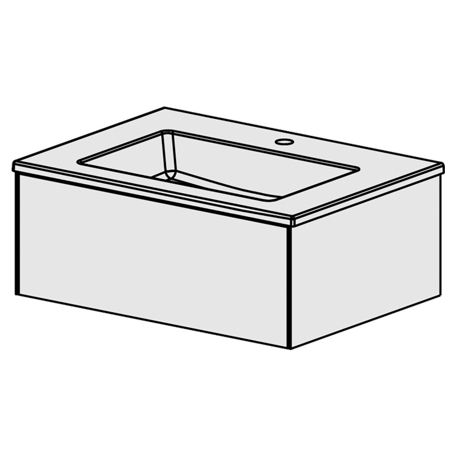 Meuble Pura Ceram Cube 71cm