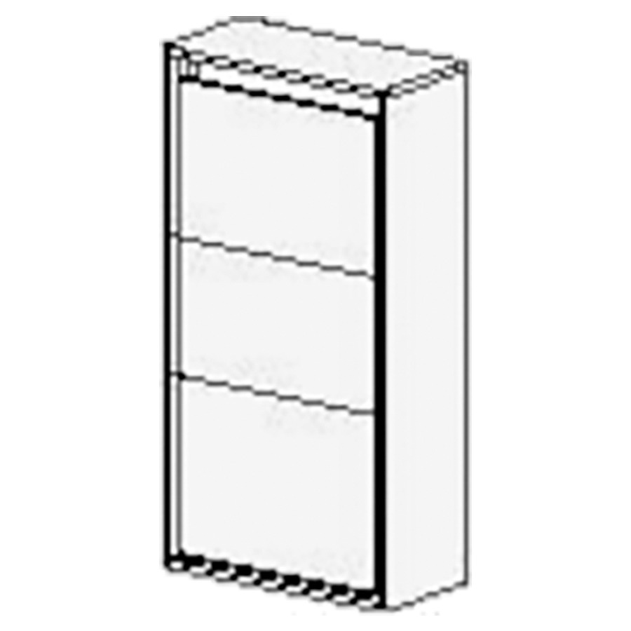 Armoires latérales Harmony
37cm
L:37, H:72, P:18.3 cm
1 porte, charnières à gauche
avec liste décor
2 rayons réglables
Côtés visibles blanc Modern
Faces Modern

