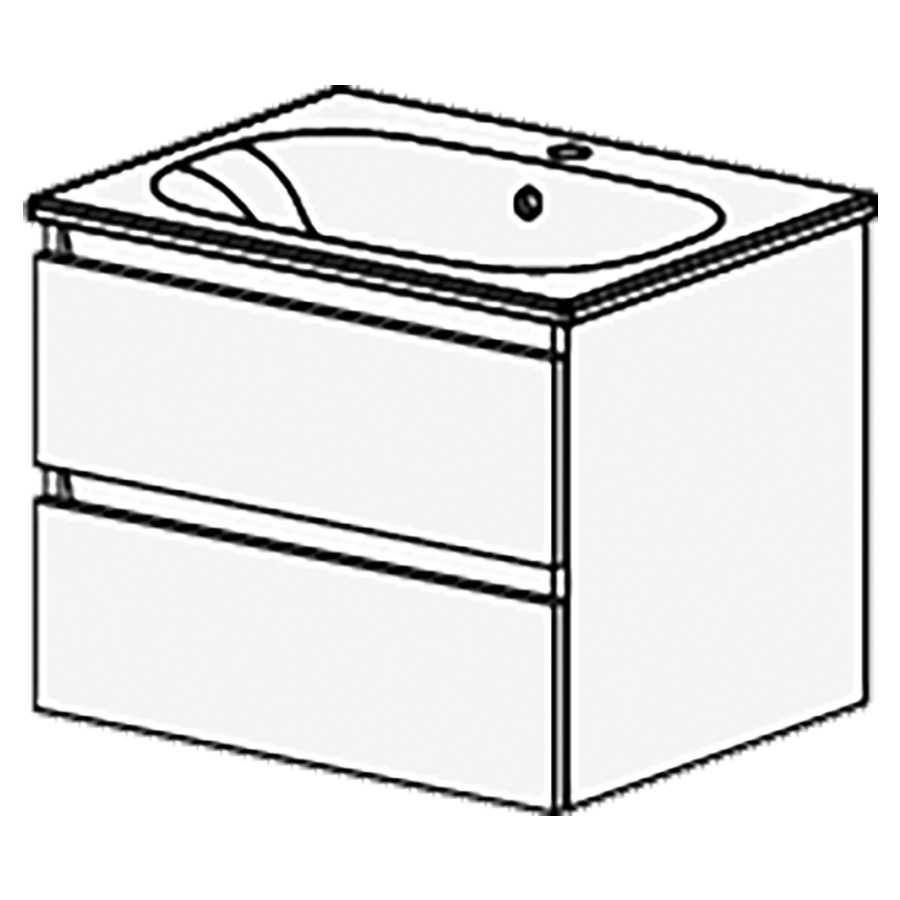 Meuble PROmo Organic 61 cm
L:61 H:47,8 P:46,5 cm
table en céramique blanc
avec 1 lavabo
avec 2 tiroirs
faces/côtés visibles
selon code
avec liste décor