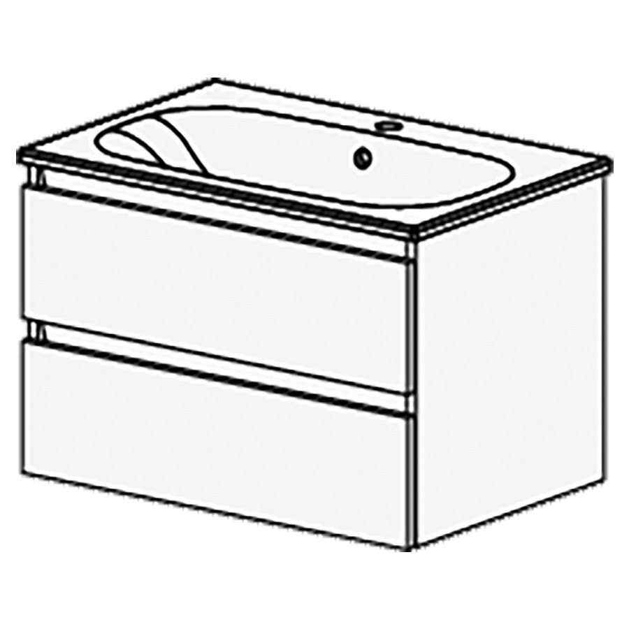 Meuble PROmo Organic 71 cm
L:71 H:47,8 P:46,5 cm
table en céramique blanc
avec 1  lavabo
avec 2 tiroirs
faces/côtés visibles
selon code
avec liste décor
