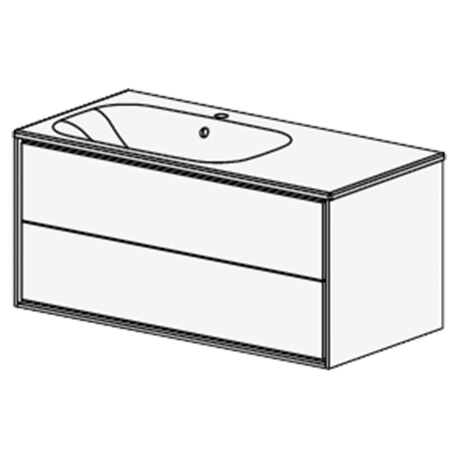 Meuble Harmony Ceram Move II
106 cm
L: 106 / H: 51.8 / P : 51 cm
table en céramique
blanc brillant avec trop-plein
avec 1 lavabo à gauche
avec tip-on
2 tiroirs
faces Modern
côtés visibles blanc brillant
incl. Siphon à encombrement ré
et joint caoutchouc 32 mm