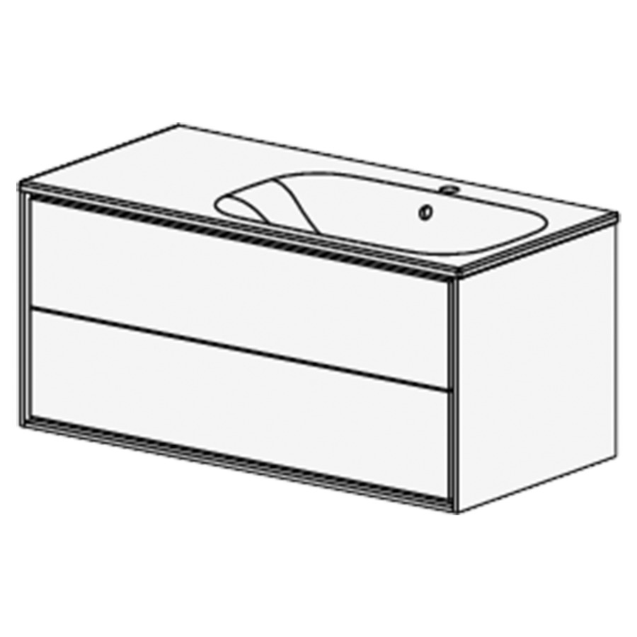 Meuble Harmony Ceram Move II
106 cm
L: 106 / H: 51.8 / P : 51 cm
table en céramique
blanc brillant avec trop-plein
avec 1 lavabo à droite
avec tip-on
2 tiroirs
faces Modern
côtés visibles blanc brillant
incl. Siphon à encombrement ré
et joint caoutchouc 32 mm